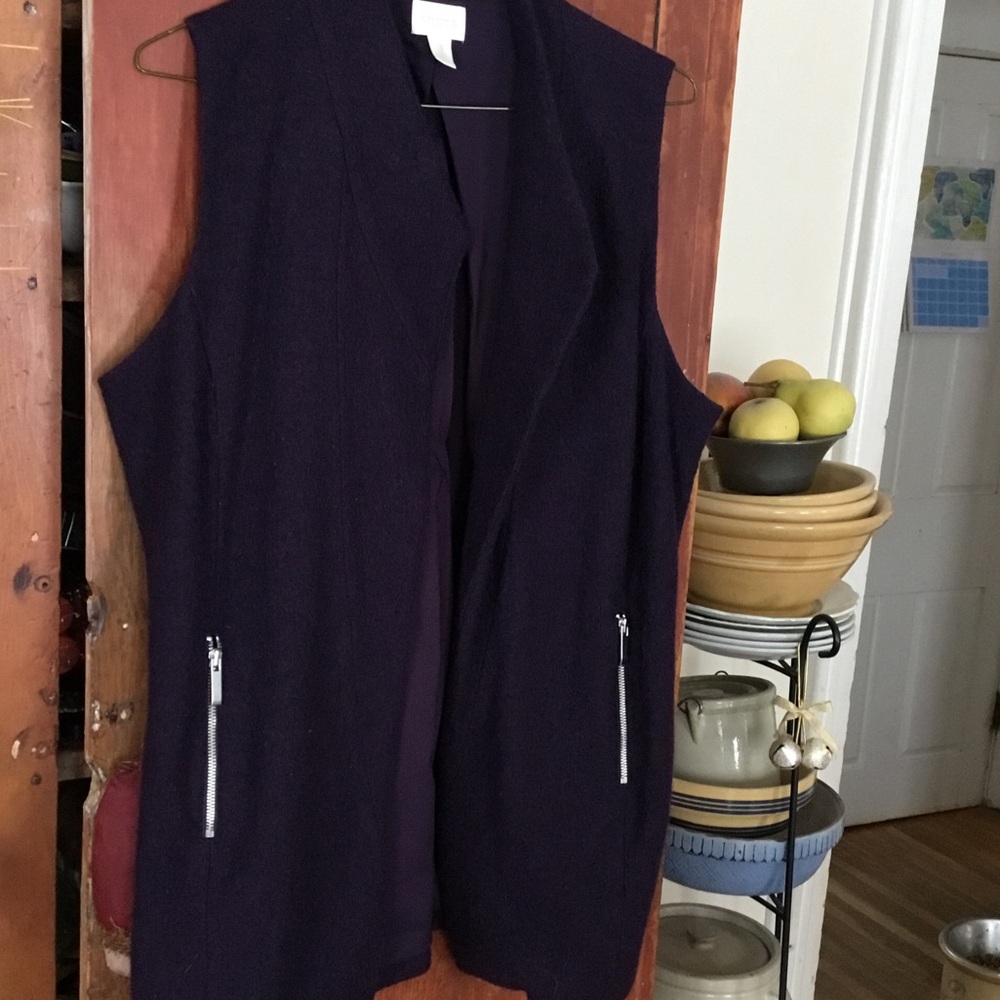 Chico's Deep Purple Vest - has been drycleaned